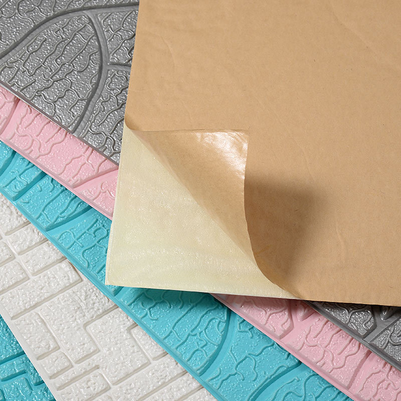 3D пяна стенен стикер, водоустойчив и влагозащитен, самозалепващ XPE пяна, модерен триизмерен дизайн, за дневна, спалня и кабинет; антизамърсяващ, шумоизолация; Узор 21991102722