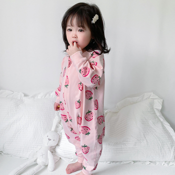 Spavaći vaku za bebe i djecu s dizajnom podijeljenih nogu, 95% pamuk, podstava i punilo od pamuka, cartoon uzorak, rukav, za uzrast 1–3 godine, zima–proljeće–jesen