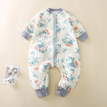 Spavaća vreća za djecu 1-3 godine, jesen-zima, srednje debeli pamuk materijal s poliester punjenjem, podstava 100% pamuk, kartunski uzorak, dizajn sa odvojenim nogama