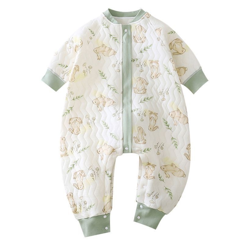 Spavaća vreća za djecu 1-3 godine, jesen-zima, srednje debeli pamuk materijal s poliester punjenjem, podstava 100% pamuk, kartunski uzorak, dizajn sa odvojenim nogama