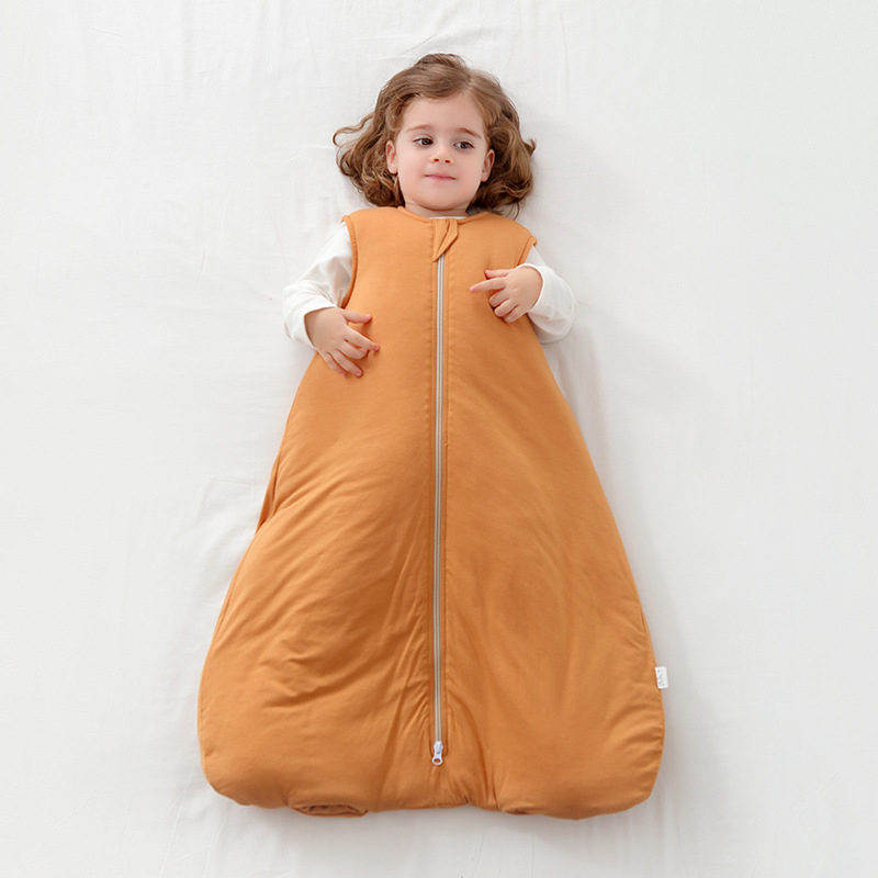 Spavaća vreća za bebe od bambusovih vlakana, debela za jesen i zimu, sve-u-jedan noćni komad za novorođenčad (0–1 godina) — stil prsluka, podstava 95% pamuk, punilo pamuk, zatvarač najlon