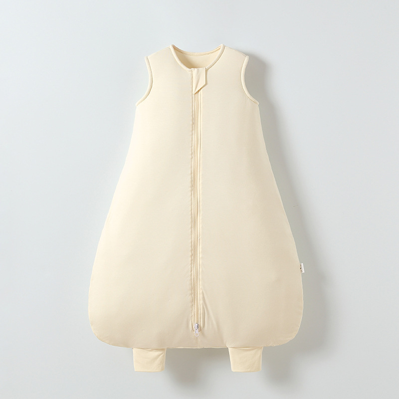 Spavaća vreća za bebe od bambusovih vlakana, debela za jesen i zimu, sve-u-jedan noćni komad za novorođenčad (0–1 godina) — stil prsluka, podstava 95% pamuk, punilo pamuk, zatvarač najlon