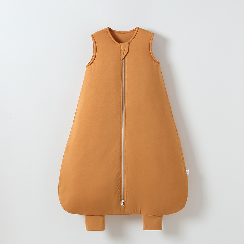 Spavaća vreća za bebe od bambusovih vlakana, debela za jesen i zimu, sve-u-jedan noćni komad za novorođenčad (0–1 godina) — stil prsluka, podstava 95% pamuk, punilo pamuk, zatvarač najlon