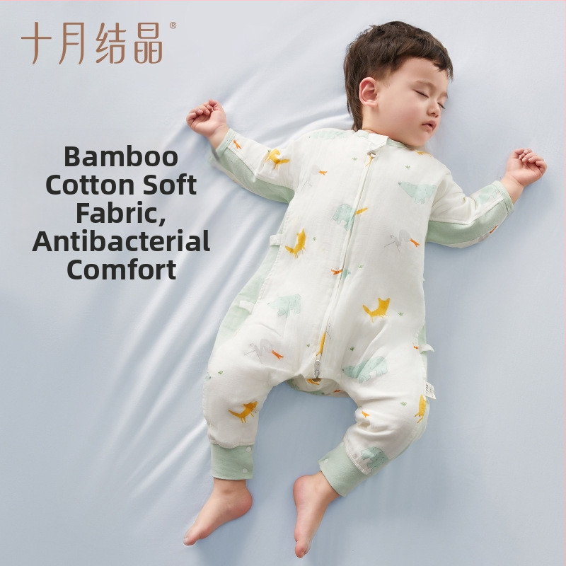 Väikelase magamiskott pikkade varrukatega, eraldatud jalgadega, nelja aastaaja kasutamiseks, regenereeritud tselluloosi kiududest (Tencel)