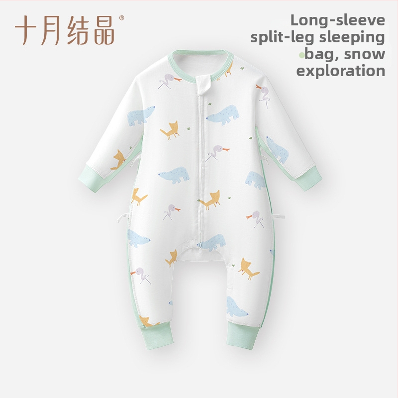 Väikelase magamiskott pikkade varrukatega, eraldatud jalgadega, nelja aastaaja kasutamiseks, regenereeritud tselluloosi kiududest (Tencel)