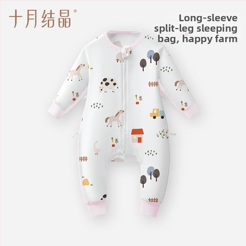 Väikelase magamiskott pikkade varrukatega, eraldatud jalgadega, nelja aastaaja kasutamiseks, regenereeritud tselluloosi kiududest (Tencel)