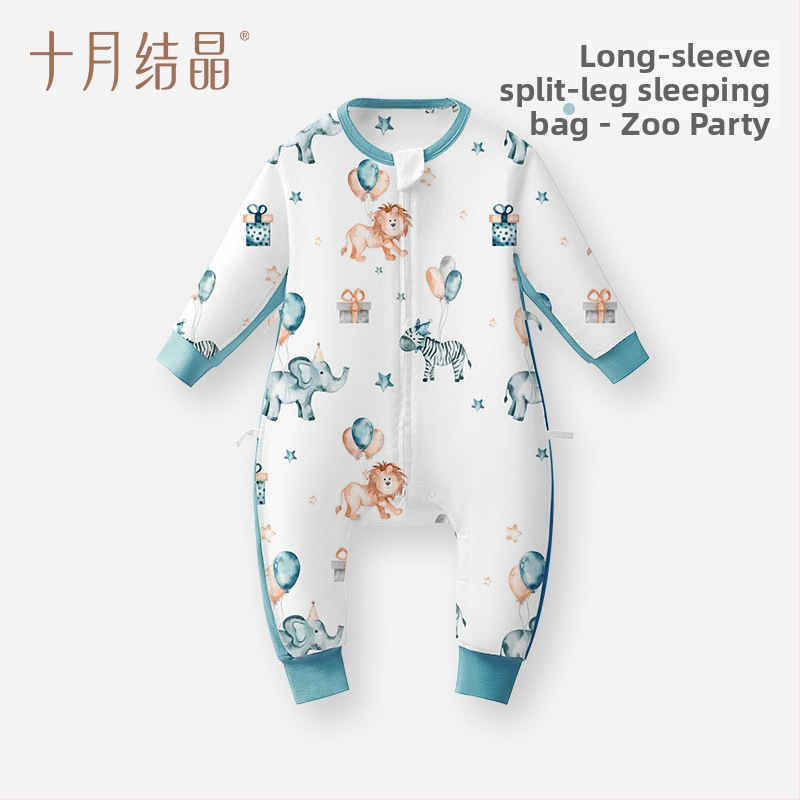 Väikelase magamiskott pikkade varrukatega, eraldatud jalgadega, nelja aastaaja kasutamiseks, regenereeritud tselluloosi kiududest (Tencel)