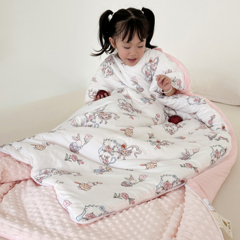 Dianmani laste magamiskott trikotatud puuvillakattega, 2–2,5 kg kaal, kiudtäidis, multikas stiilis