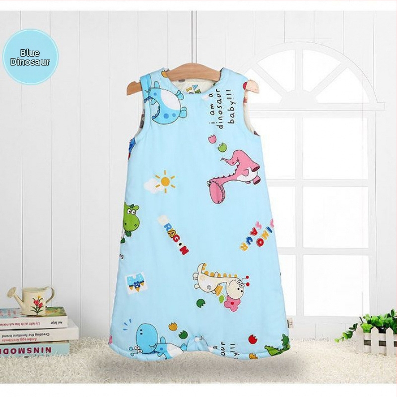 Beebi magamiskott 100% puuvillast, ilma varrukateta, sügisel-talvel kasutamiseks, unisex, anti-kick tekk