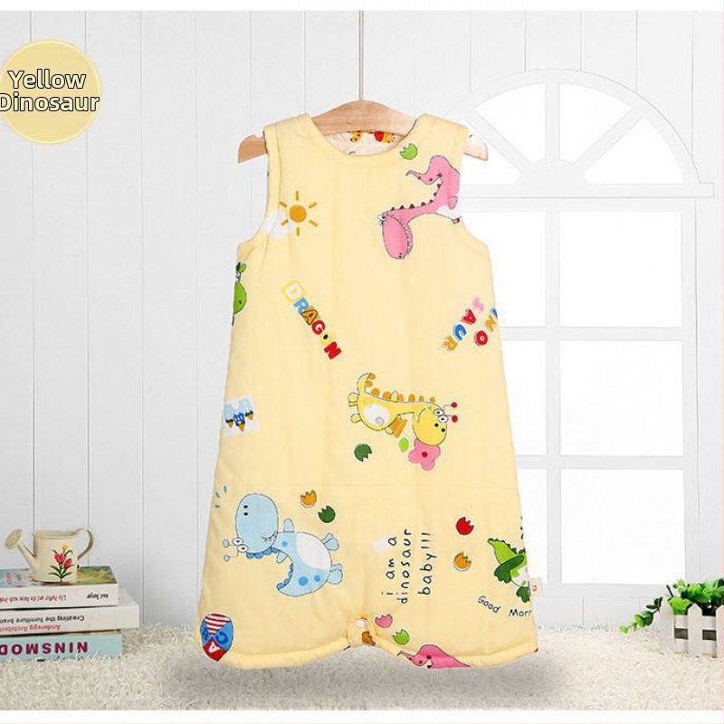 Beebi magamiskott 100% puuvillast, ilma varrukateta, sügisel-talvel kasutamiseks, unisex, anti-kick tekk