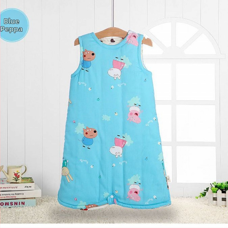 Beebi magamiskott 100% puuvillast, ilma varrukateta, sügisel-talvel kasutamiseks, unisex, anti-kick tekk