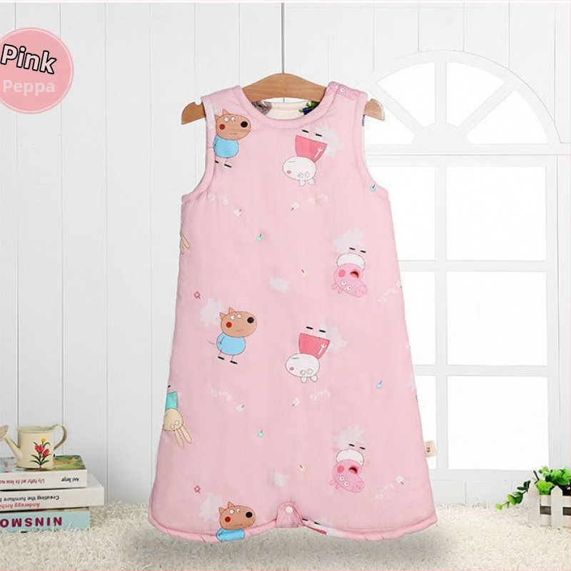 Beebi magamiskott 100% puuvillast, ilma varrukateta, sügisel-talvel kasutamiseks, unisex, anti-kick tekk