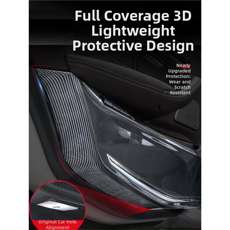 BMW защитна подложка за крак на врата – ABS, карбонова текстура, интериорно модифициране, съвместима с 3 серия, 5 серия, X3, X5, X7