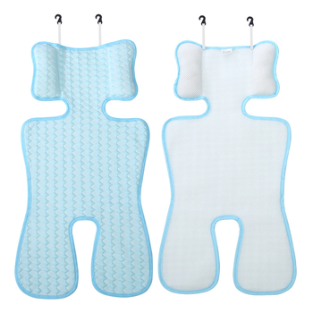 Подложка за седалка на детска количка, дишаща охлаждаща, за бебета 0–12 месеца, съвместима с петточков колан, универсална