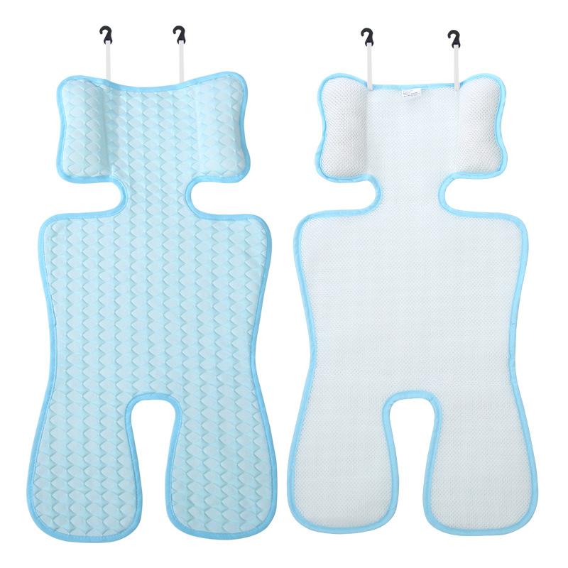 Подложка за седалка на детска количка, дишаща охлаждаща, за бебета 0–12 месеца, съвместима с петточков колан, универсална