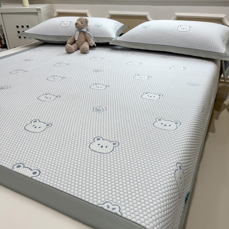 Podloga za hlađenje klase A Ice Doudou, svilenkasto hladna, 3D tekstura cvijeća, strojno pranje, mekana podloga za studentski dom
