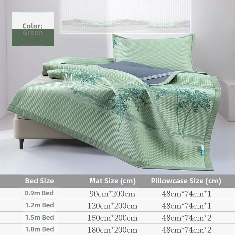 Jahutavate matide komplekt keemilisest kiududest, džakarda-kiud, ice silk mat, kaasaegne minimalistlik stiil