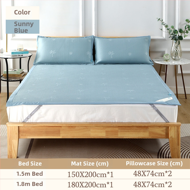 Jahutavate matide komplekt keemilisest kiududest, džakarda-kiud, ice silk mat, kaasaegne minimalistlik stiil