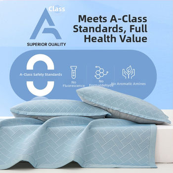 Viskooskiudest jahutav mattide komplekt (ice silk), Jacquard kude, kokku volditav, moods stiil