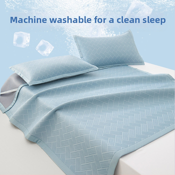 Viskooskiudest jahutav mattide komplekt (ice silk), Jacquard kude, kokku volditav, moods stiil