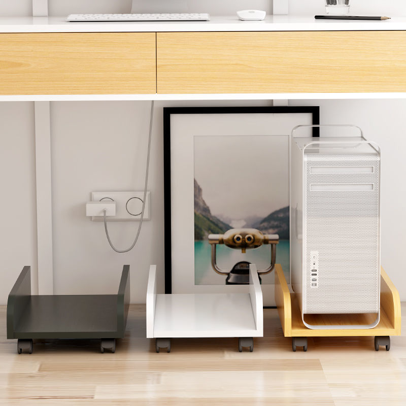 Преносим многоетажен стелаж за съхранение с колела — за грим и настолен компютър