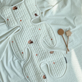 Седалков мат за детска количка за бебета на възраст 1–2 години, бродиран, дишащ, памук за всички сезони, машинно пране