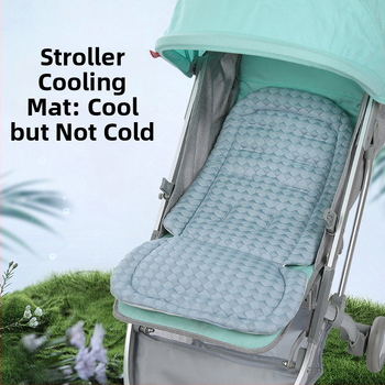 Covoraș pentru scaunul de la cărucior - Material Ice Silk răcoritor, pentru vară, potrivire universală pentru cărucior și scaun înalt