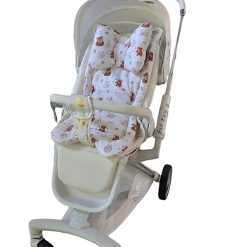 Възглавничка за седалка на детска количка от памук, дишаща и амортизираща за бебета и деца