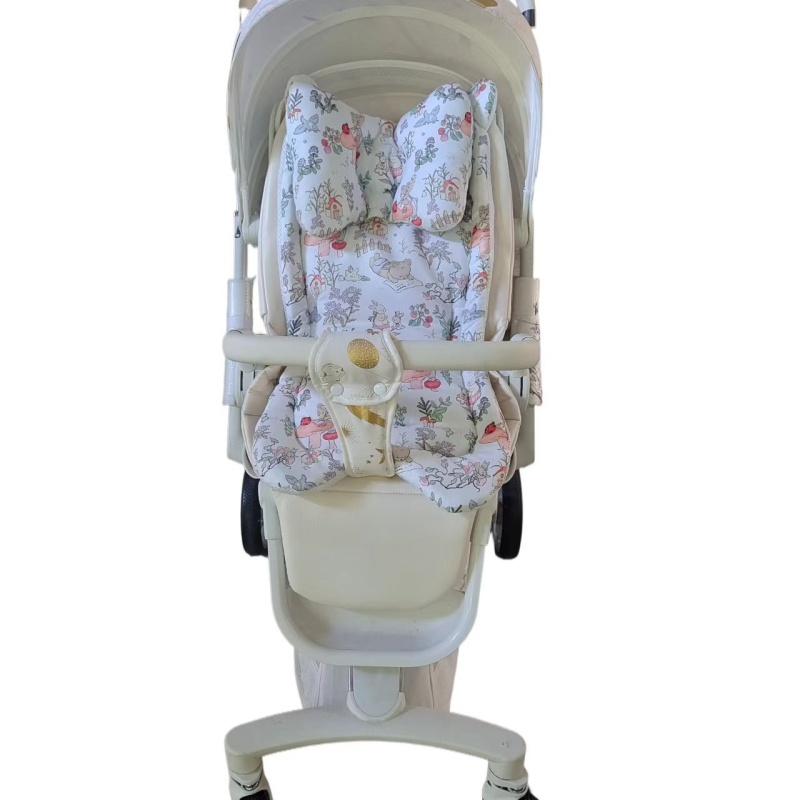 Възглавничка за седалка на детска количка от памук, дишаща и амортизираща за бебета и деца