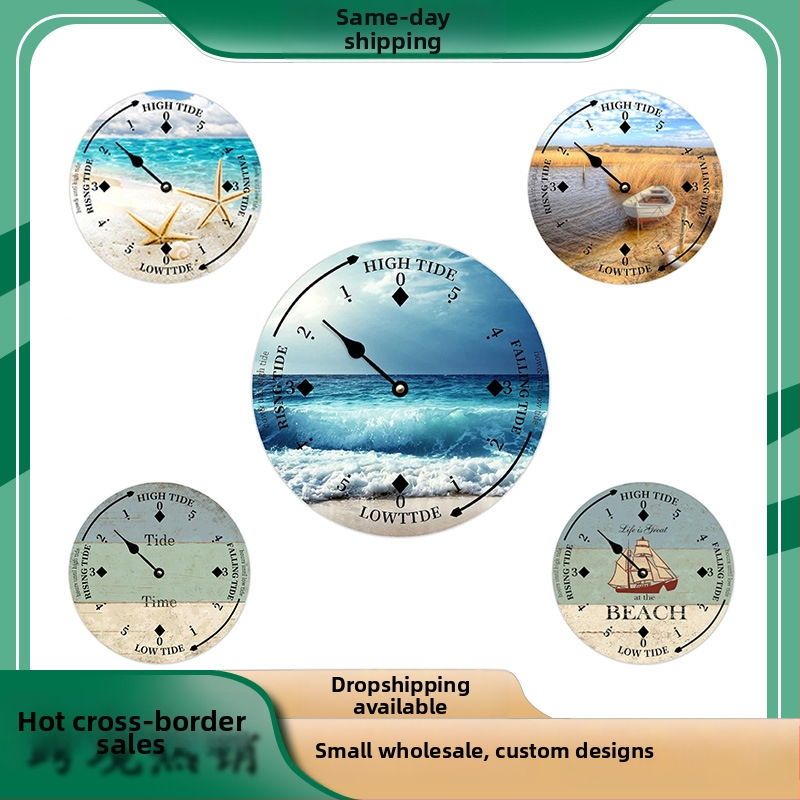 Puidust ümmargune seina kell kvartsliikumisega, analoogne näidik numbriliste indeksitega, maailmaaeg, dekoratsioon elutuppa