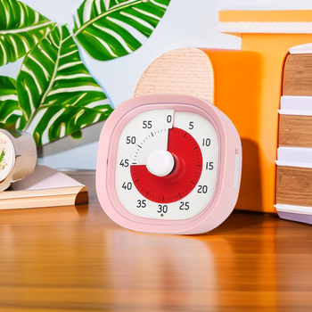 Visuaalne vaikne taimer lastele ja õpilastele, ruudukujuline plastist ajamõõtja kvartsliikumise ja valgustusega
