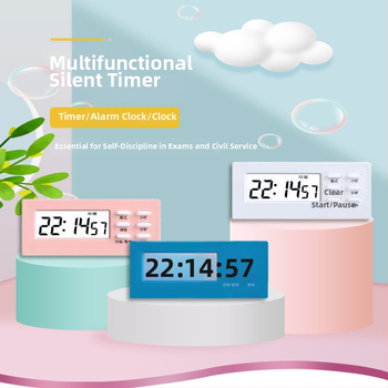Mini multifunktsionaalne taimer-äratuskell õpilastele, elektroniline mehhanism, LCD numbriline ekraan, ristkülikukujuline kujundus, patareitoitel