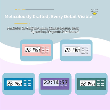 Mini multifunktsionaalne taimer-äratuskell õpilastele, elektroniline mehhanism, LCD numbriline ekraan, ristkülikukujuline kujundus, patareitoitel
