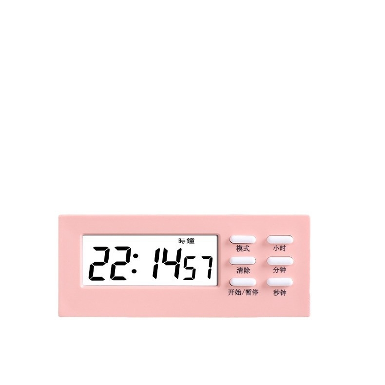 Mini multifunktsionaalne taimer-äratuskell õpilastele, elektroniline mehhanism, LCD numbriline ekraan, ristkülikukujuline kujundus, patareitoitel