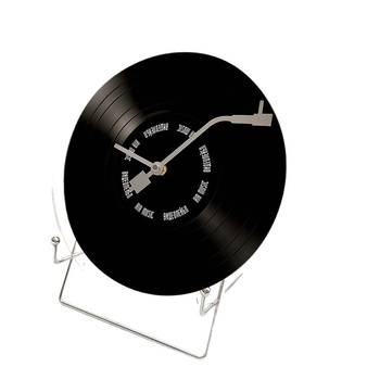 Retro sat od vinilne ploče sa zalaskom sunca – zidni sat za dnevni boravak, ured ili stolna dekoracija