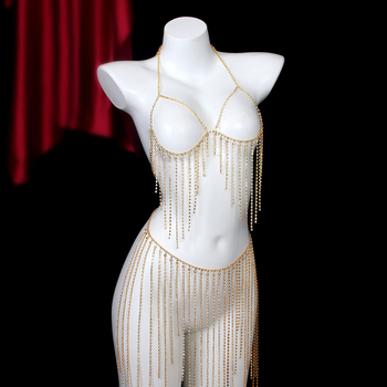 Geometrinė kūno grandinė su rhinestones, dengti dirbtiniai akmenys, kristalai, elektroplatinavimas