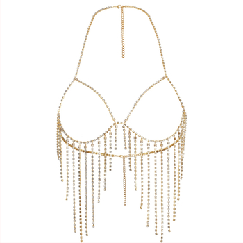 Geometrinė kūno grandinė su rhinestones, dengti dirbtiniai akmenys, kristalai, elektroplatinavimas