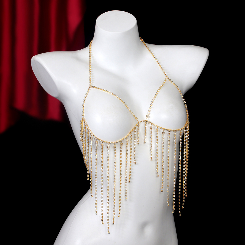 Geometrinė kūno grandinė su rhinestones, dengti dirbtiniai akmenys, kristalai, elektroplatinavimas