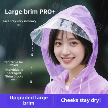 Garš lietusmētelis ārējiem ceļojumiem un kalnu pārgājieniem, PVC audums, ūdensnecaurlaidīgs PU slānis, iespējama logotipa druka