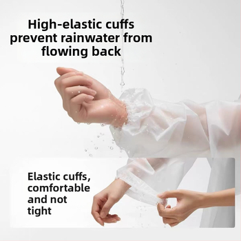 Garš lietusmētelis ārējiem ceļojumiem un kalnu pārgājieniem, PVC audums, ūdensnecaurlaidīgs PU slānis, iespējama logotipa druka