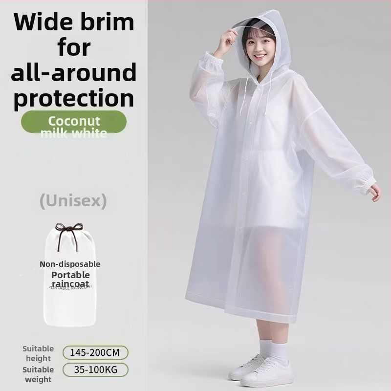 Garš lietusmētelis ārējiem ceļojumiem un kalnu pārgājieniem, PVC audums, ūdensnecaurlaidīgs PU slānis, iespējama logotipa druka