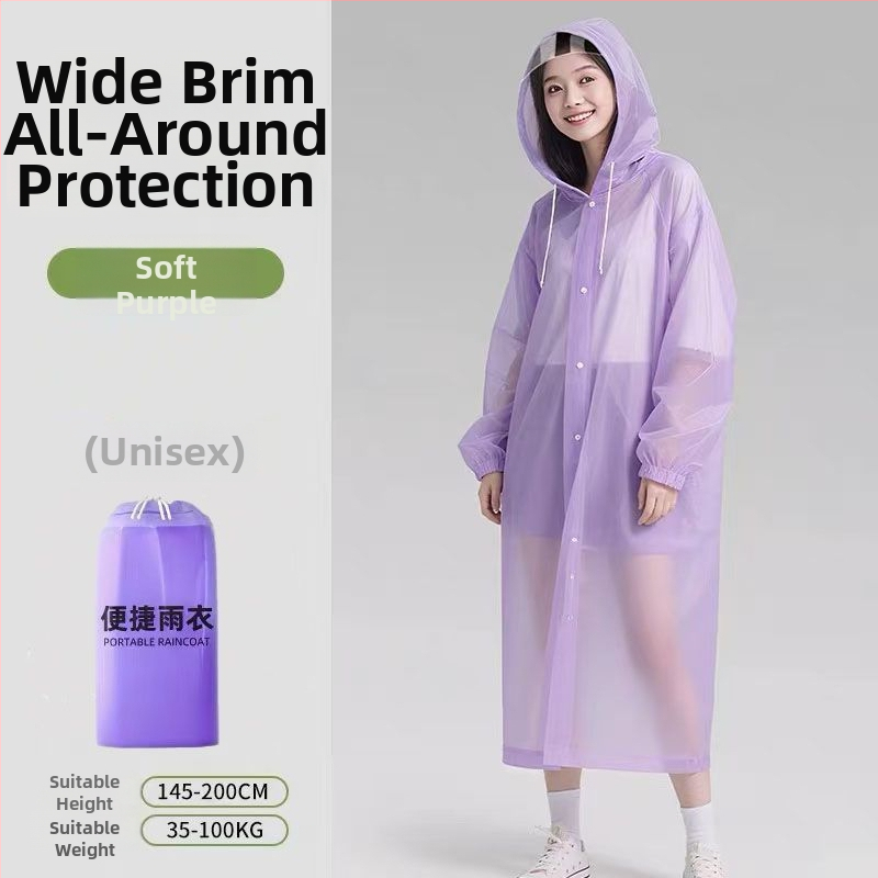 Garš lietusmētelis ārējiem ceļojumiem un kalnu pārgājieniem, PVC audums, ūdensnecaurlaidīgs PU slānis, iespējama logotipa druka