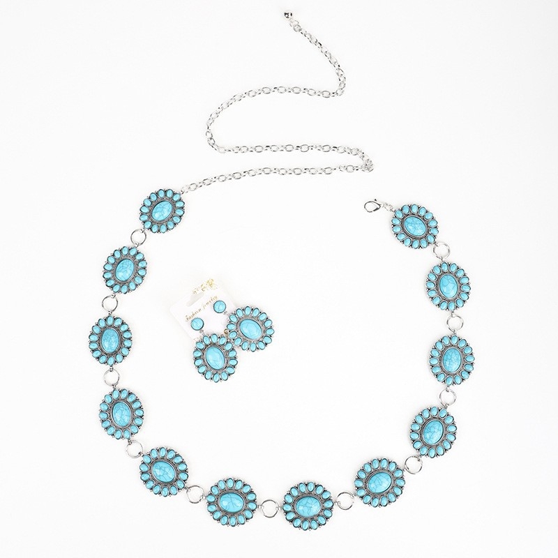 Lanac za struk – Boho stil, cinkova legura, jednostrani omot, duljina 100–135 cm