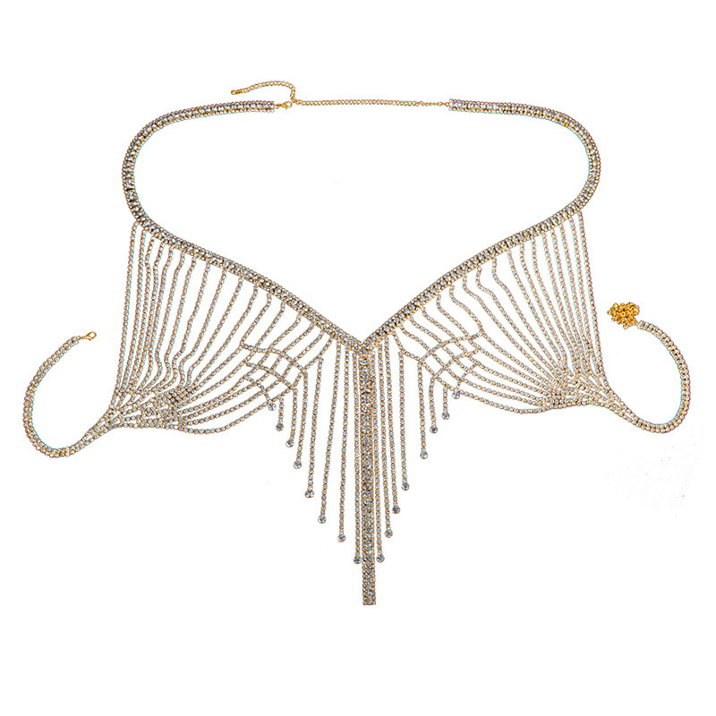 Kūno grandinė Europos–Amerikos stiliaus, pilna krištolo, tvirtas dizainas, Princesės serija, elektroplakavimas