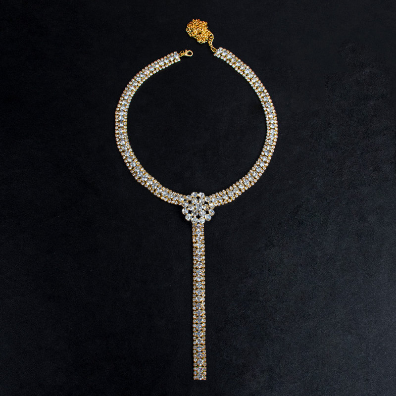 Kūno grandinė Europos–Amerikos stiliaus, pilna krištolo, tvirtas dizainas, Princesės serija, elektroplakavimas