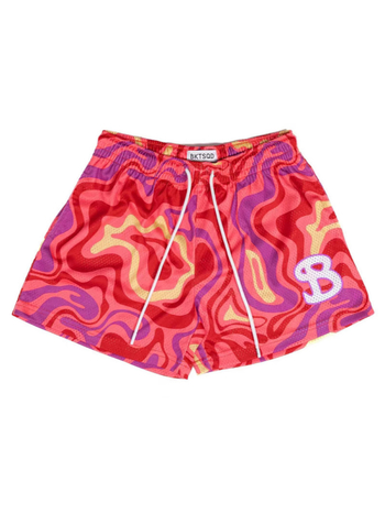 3D принтирани шорти, полиестер-еластан смес, права кройка, еластична материя