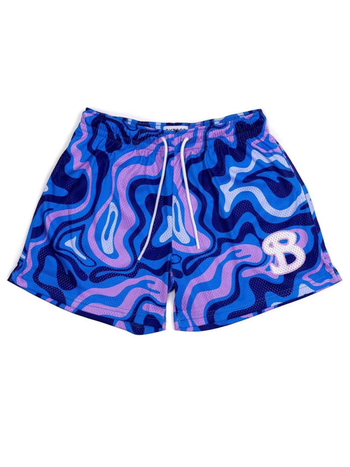 3D принтирани шорти, полиестер-еластан смес, права кройка, еластична материя