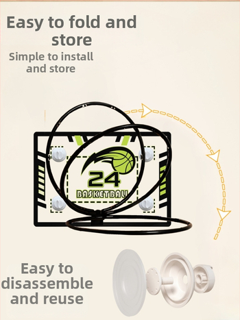 Вътрешен стенен сгъваем баскетболен кош за домашна употреба, PVC, 1 кг