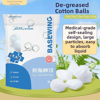 Bilă de vată de bumbac de unică folosință — moale, absorbant, pentru dezinfectarea la domiciliu și curățarea rănilor