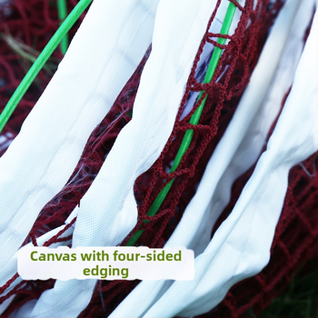 Mreža za badminton s četverostranim obrubom i standardnim okvirom za perje, s omotanim čeličnim užetom za zatezanje — za natjecanja i treninge